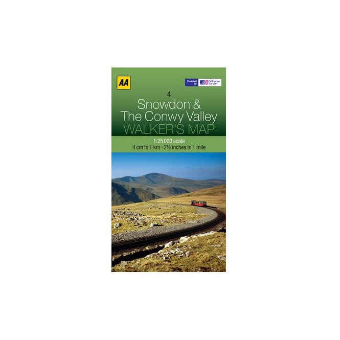 Ordnance Survey AA Walkers Map Series Sheet 4 Snowdow & Conwy Valley