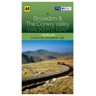 AA Walkers Map Series Sheet 4 Snowdow & Conwy Valley