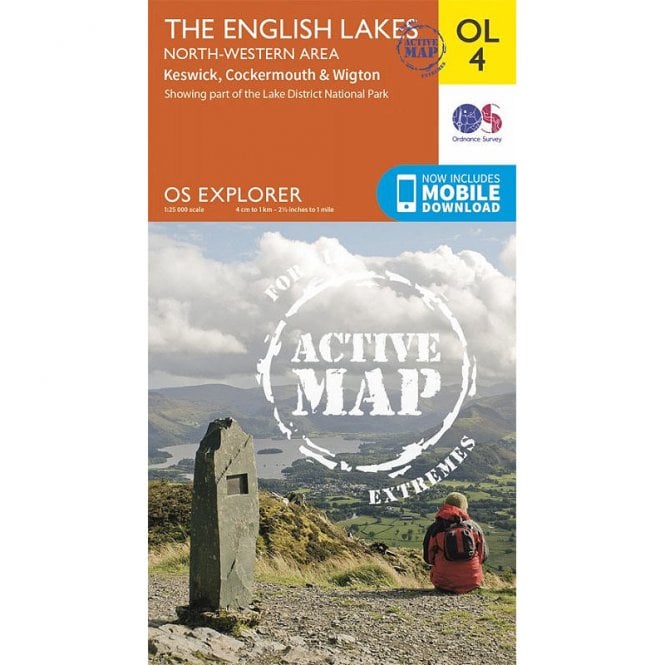 Ordnance Survey  Explorer Active Map OL04 The English Lakes  North Western Area