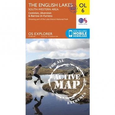 Ordnance Survey Explorer Active Map OL06 The English Lakes  South Western Area