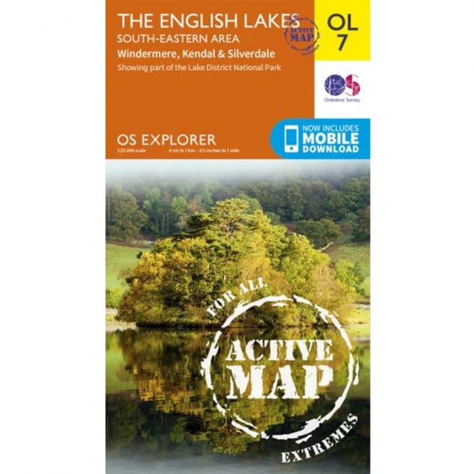 Ordnance Survey  Explorer Active Map OL07 The English Lakes  South Eastern Area