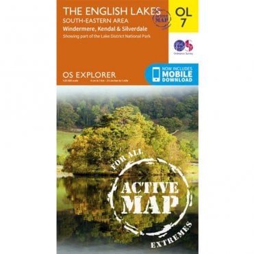 Ordnance Survey Explorer Active Map OL07 The English Lakes  South Eastern Area