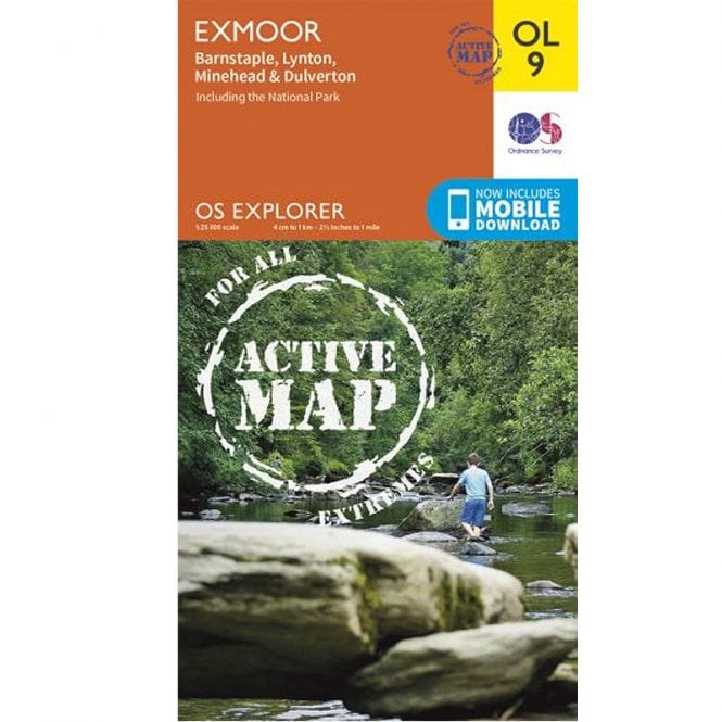Ordnance Survey  Explorer Active Map OL09 Exmoor