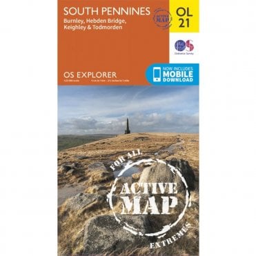 Ordnance Survey Explorer Active Map OL21 South Pennines