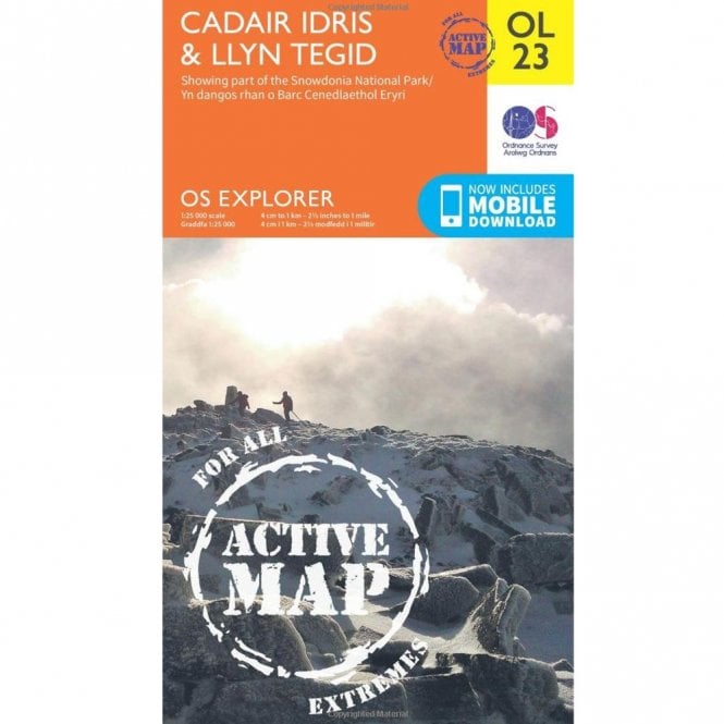 Ordnance Survey  Explorer Active Map OL23 Cadair Idris & Bala Lake/Llyn Tegid