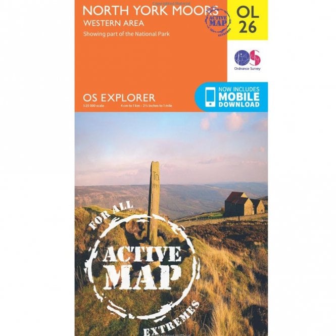 Ordnance Survey  Explorer Active Map OL26 North York Moors - Western Area