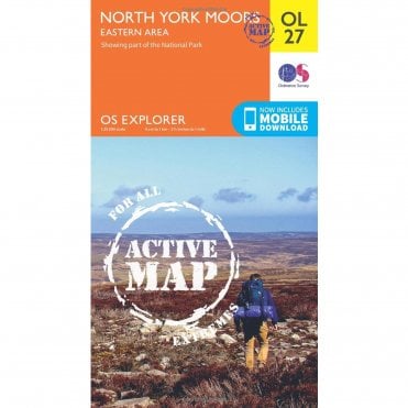 Ordnance Survey Explorer Active Map OL27 North York Moors - Eastern Area