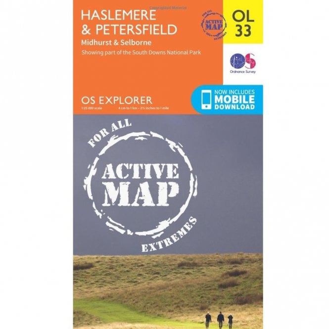 Ordnance Survey  Explorer Active Map OL33 Haslemere & Petersfield
