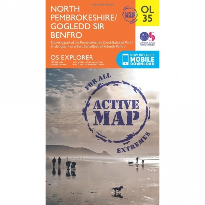 Ordnance Survey  Explorer Active Map OL35 North Pembrokeshire/Gogledd Sir Benfro