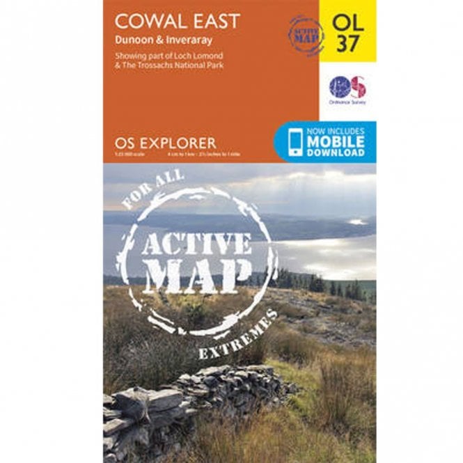 Ordnance Survey  Explorer Active Map OL37 Cowal East Dunoon & Inveraray