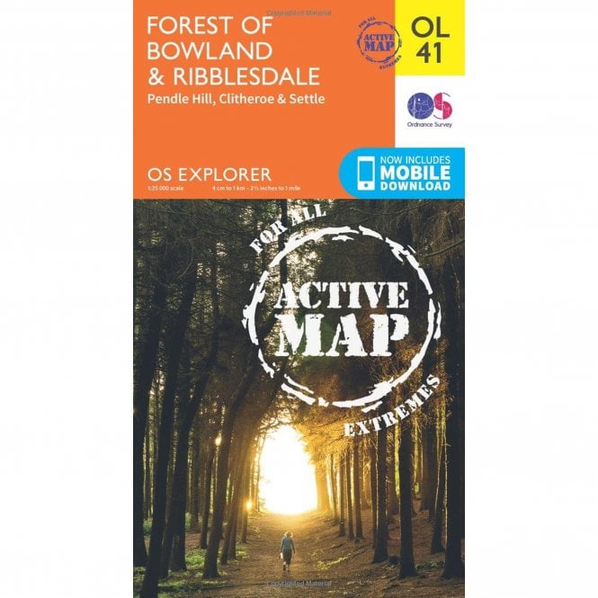 Ordnance Survey  Explorer Active Map OL41 Forest Of Bowland & Ribblesdale