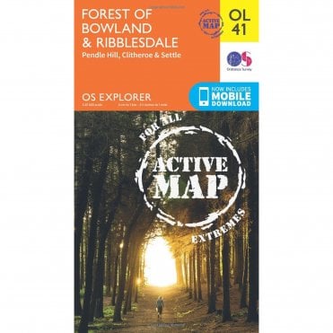 Ordnance Survey Explorer Active Map OL41 Forest Of Bowland & Ribblesdale