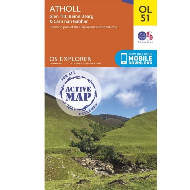 Ordnance Survey  Explorer Active Map OL51 Atholl