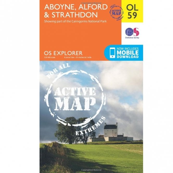 Ordnance Survey  Explorer Active Map OL59 Aboyne, Alford & Strathdon