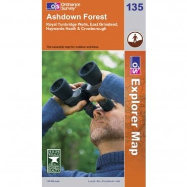 Ordnance Survey Explorer Map 135 Ashdown Forest