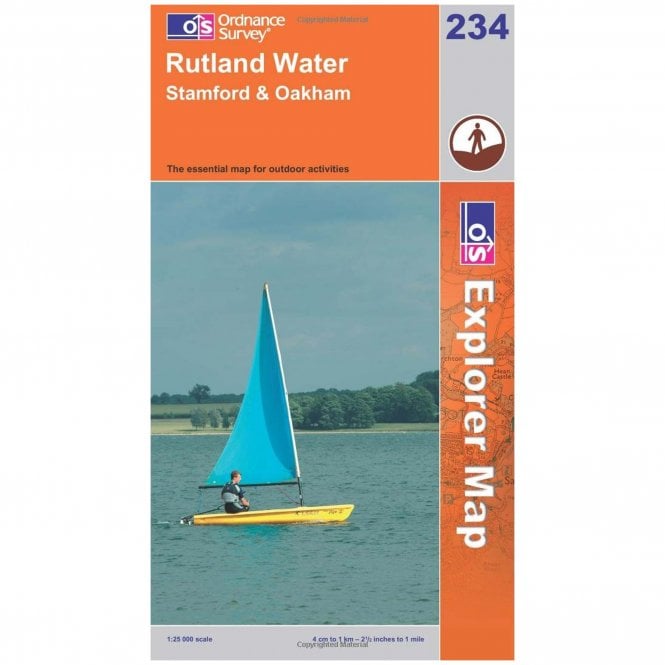 Ordnance Survey  Explorer Map 234 Rutland Water, Stamford And Oakham