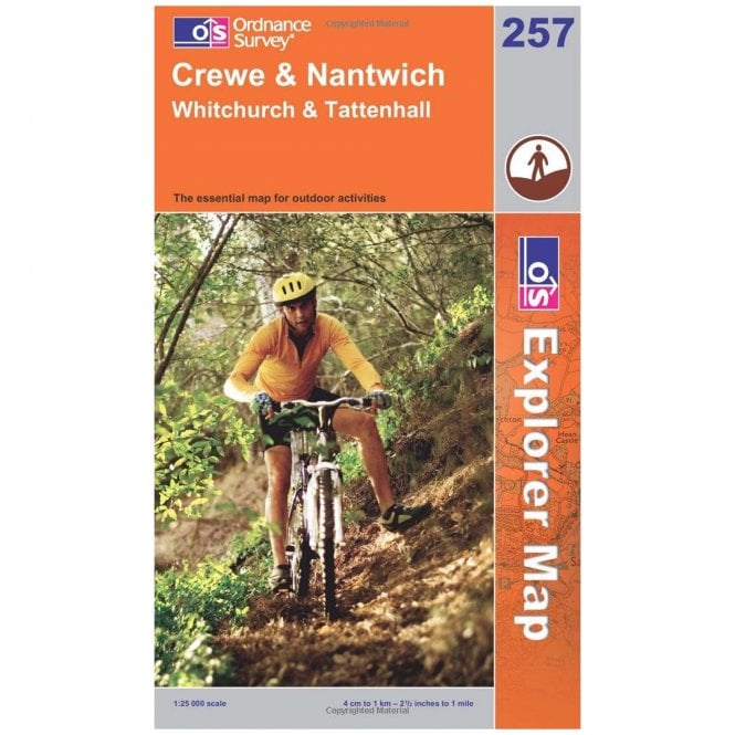 Ordnance Survey  Explorer Map 257 Crewe And Nantwich, Whitchurch And Tattenhall
