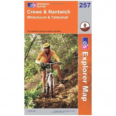 Ordnance Survey Explorer Map 257 Crewe And Nantwich, Whitchurch And Tattenhall