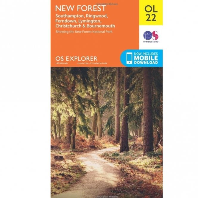 Ordnance Survey  Explorer Map OL22 New Forest, Southampton, Ringwood, Ferndown, Lymington, Christchurch And Bournemouth