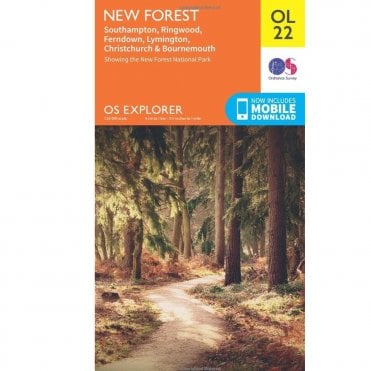 Ordnance Survey Explorer Map OL22 New Forest, Southampton, Ringwood, Ferndown, Lymington, Christchurch And Bournemouth