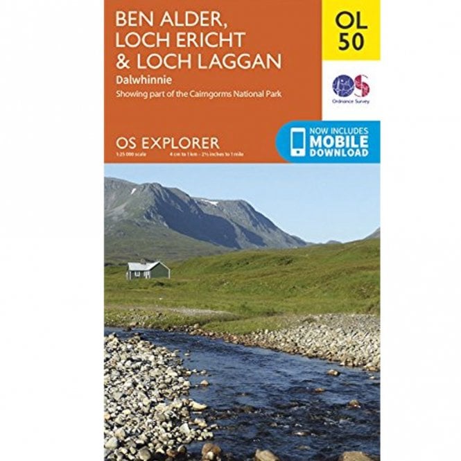 Ordnance Survey  Explorer Map OL50 Ben Alder, Loch Ericht & Loch Laggan