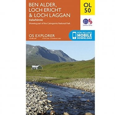 Ordnance Survey Explorer Map OL50 Ben Alder, Loch Ericht & Loch Laggan