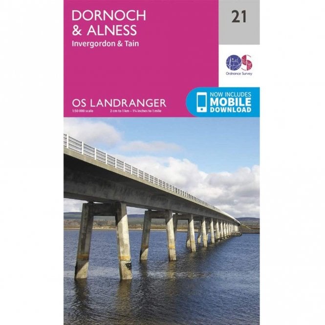 Ordnance Survey  Landranger Map 021 Dornoch & Alness, Invergordon & Tain