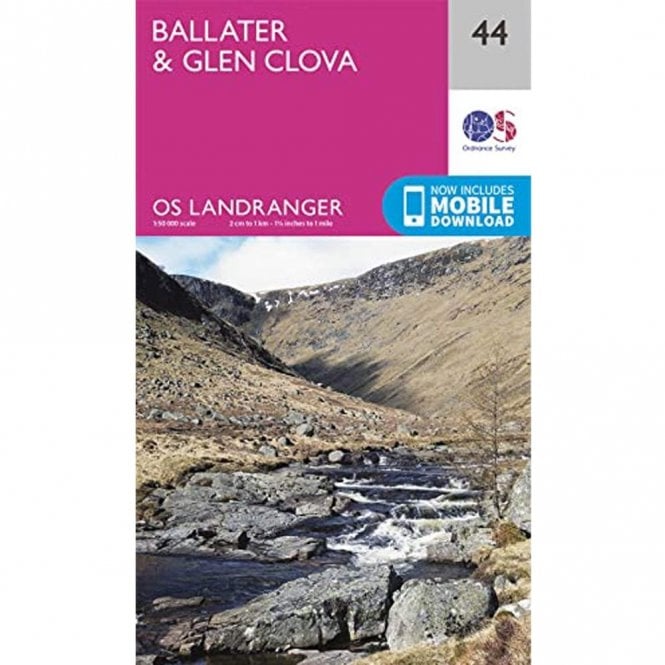 Ordnance Survey  Landranger Map 044 Ballater, Glen Clova