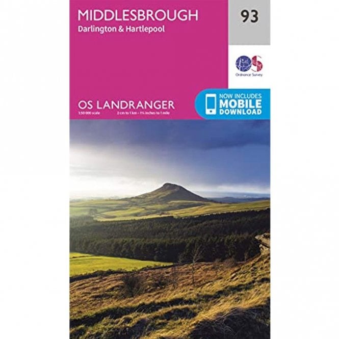 Ordnance Survey  Landranger Map 093 Middlesbrough, Darlington & Hartlepool
