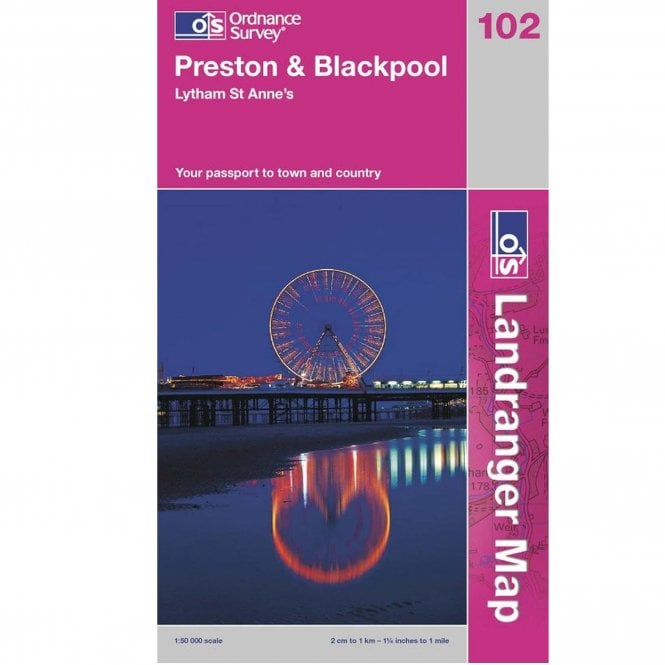 Ordnance Survey  Landranger Map 102 Preston & Blackpool, Lytham (2004)