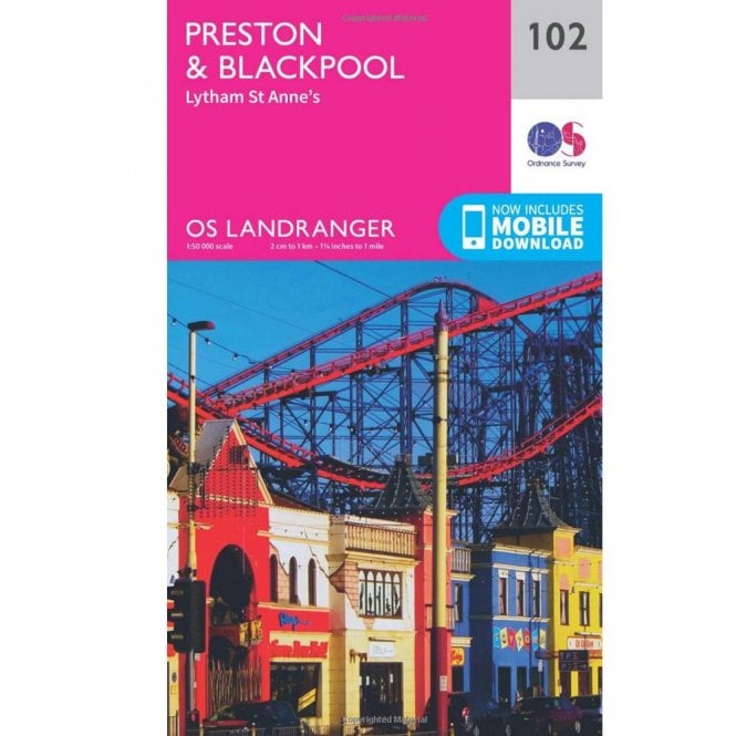 Ordnance Survey  Landranger Map 102 Preston & Blackpool, Lytham