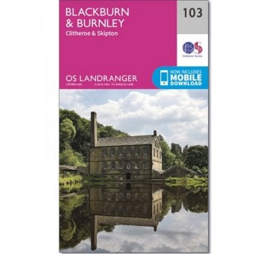 Ordnance Survey Landranger Map 103 Blackburn & Burnley, Clitheroe & Skipton