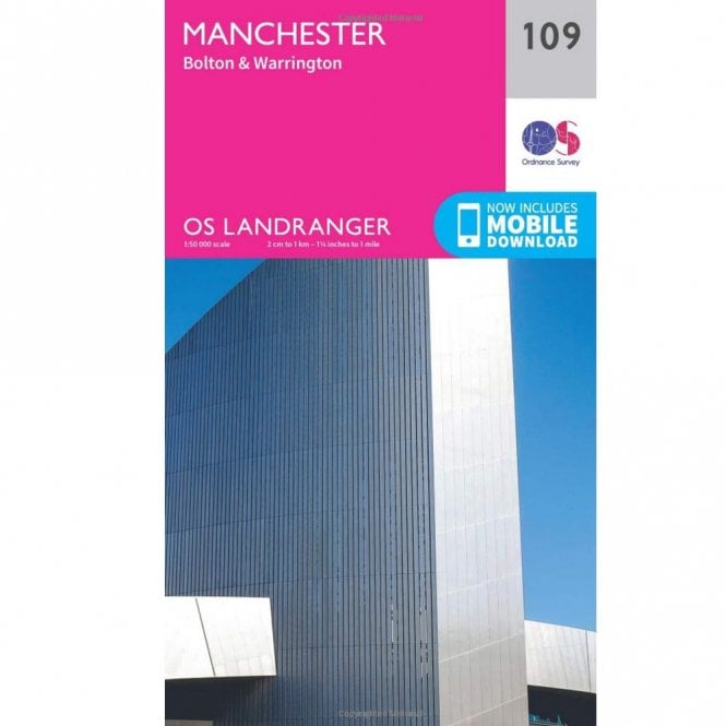 Ordnance Survey  Landranger Map 109 Manchester, Bolton & Warrington