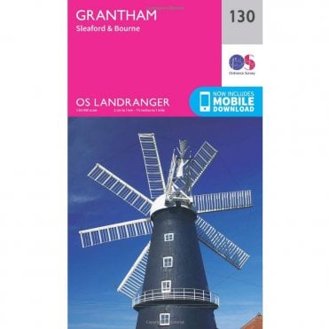 Ordnance Survey Landranger Map 130 Grantham, Sleaford & Bourne