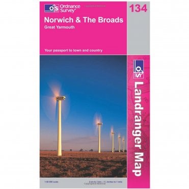 Ordnance Survey Landranger Map 134 Norwich & The Broads, Great Yarmouth (2006)