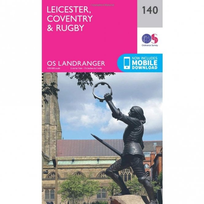 Ordnance Survey  Landranger Map 140 Leicester, Coventry & Rugby