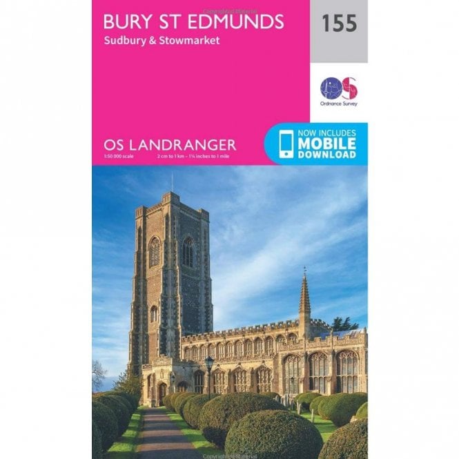 Ordnance Survey  Landranger Map 155 Bury St Edmunds, Sudbury & Stowmarket