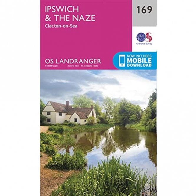 Ordnance Survey  Landranger Map 169 Ipswich, The Naze & Clacton-On-Sea
