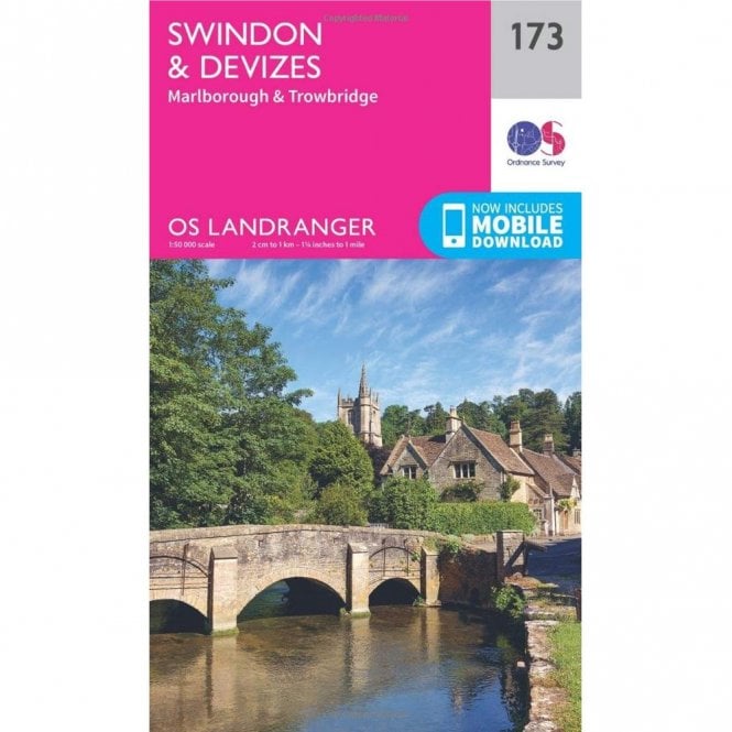Ordnance Survey  Landranger Map 173 Swindon, Devizes, Marlborough & Trowbridge