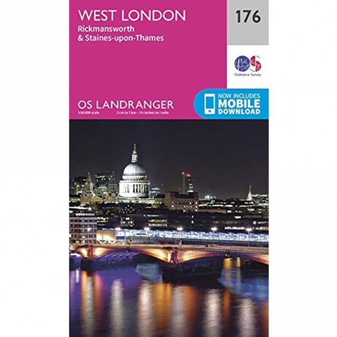 Ordnance Survey  Landranger Map 176 West London, Rickmansworth & Staines