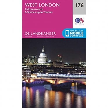 Ordnance Survey Landranger Map 176 West London, Rickmansworth & Staines