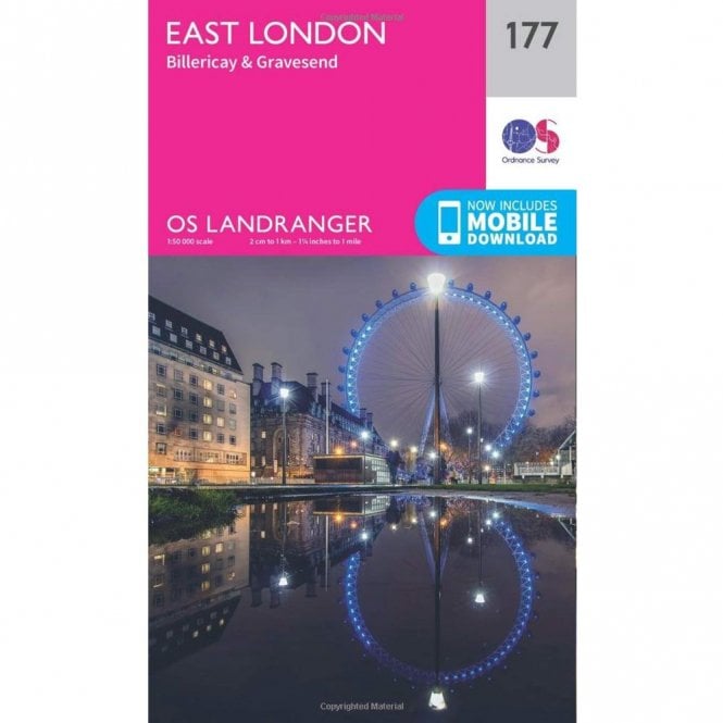 Ordnance Survey  Landranger Map 177 East London, Billericay & Gravesend