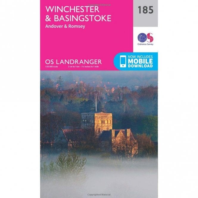 Ordnance Survey  Landranger Map 185 Winchester & Basingstoke, Andover & Romsey