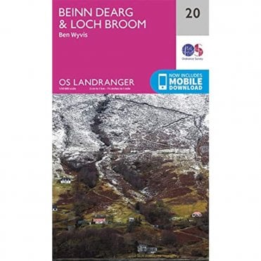 Ordnance Survey Landranger Map 20 Beinn Dearg & Loch Broom, Ben Wyvis