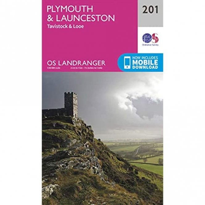 Ordnance Survey  Landranger Map 201 Plymouth & Launceston, Tavistock & Looe
