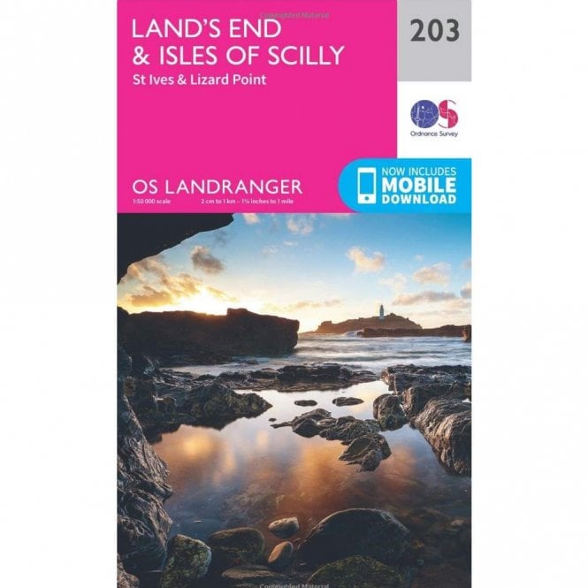Ordnance Survey  Landranger Map 203 LandS End & Isles Of Scilly, St Ives & Lizard Point