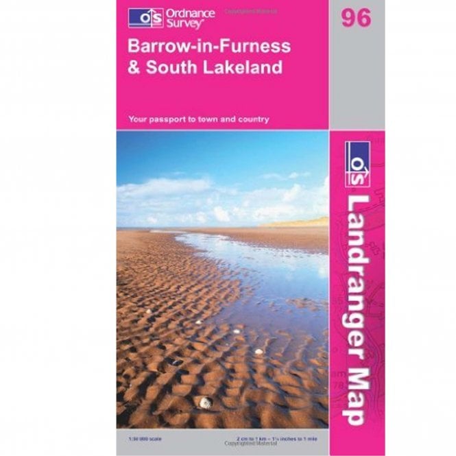 Ordnance Survey  Landranger Map 96 Barrow-in-Furness & South Lakeland (2005)