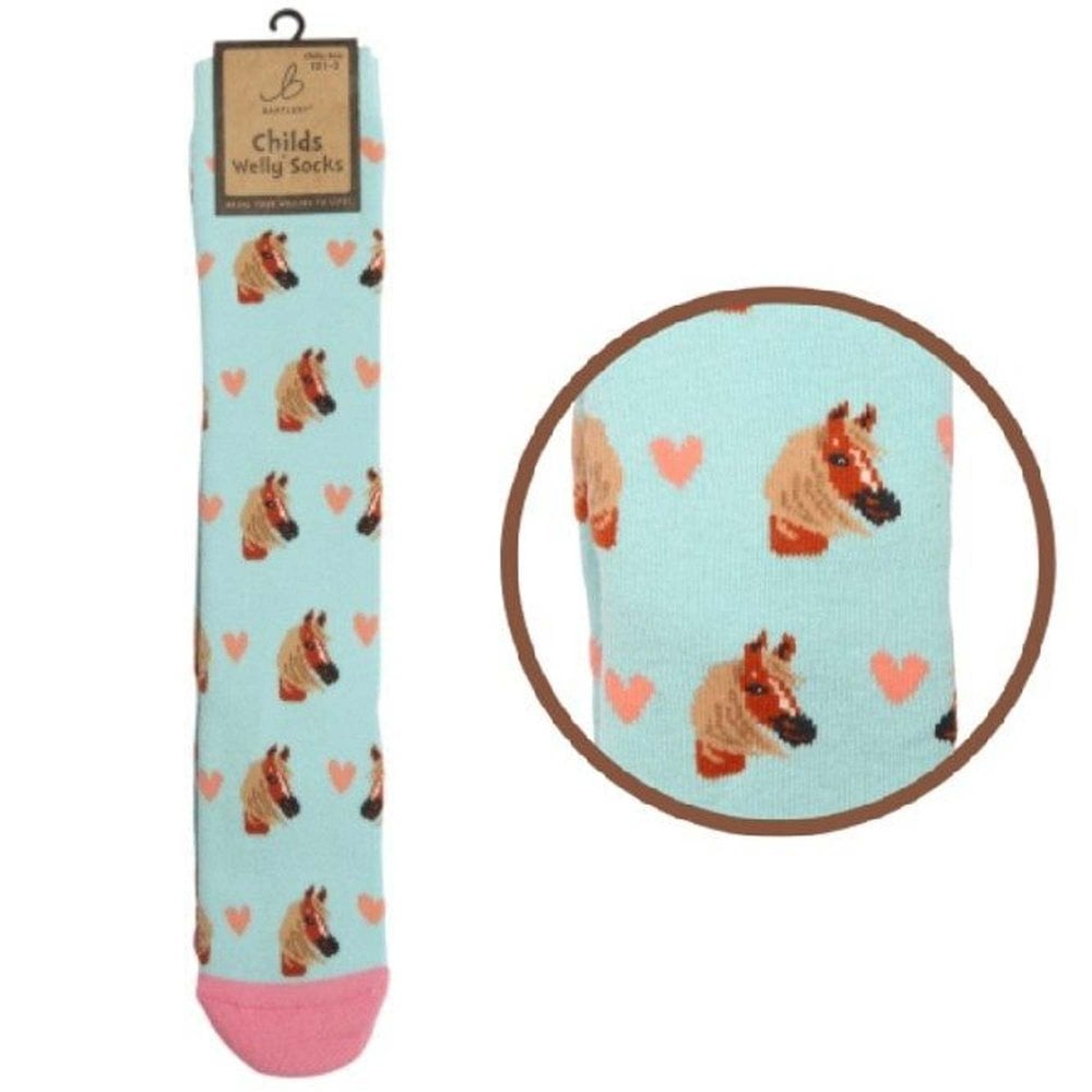 Otterdene Unisex Childrens Welly Socks: : :, Colour: Horse Love Size 9-12 - Outdoor Action