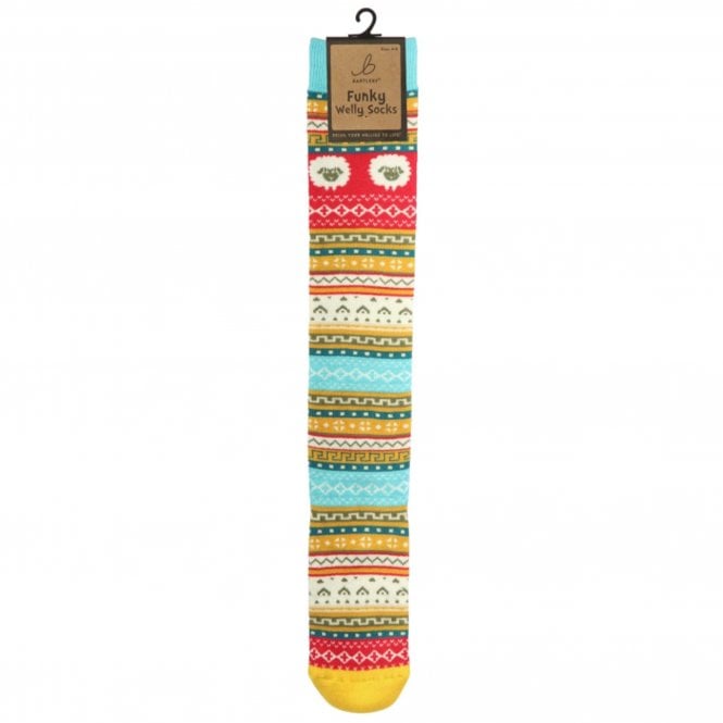 Otterdene  Ladies Welly Socks - Nordic Sheep