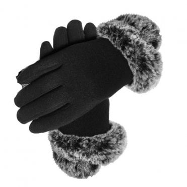 Otterdene Womens Fur Cuffed Touchscreen Glove